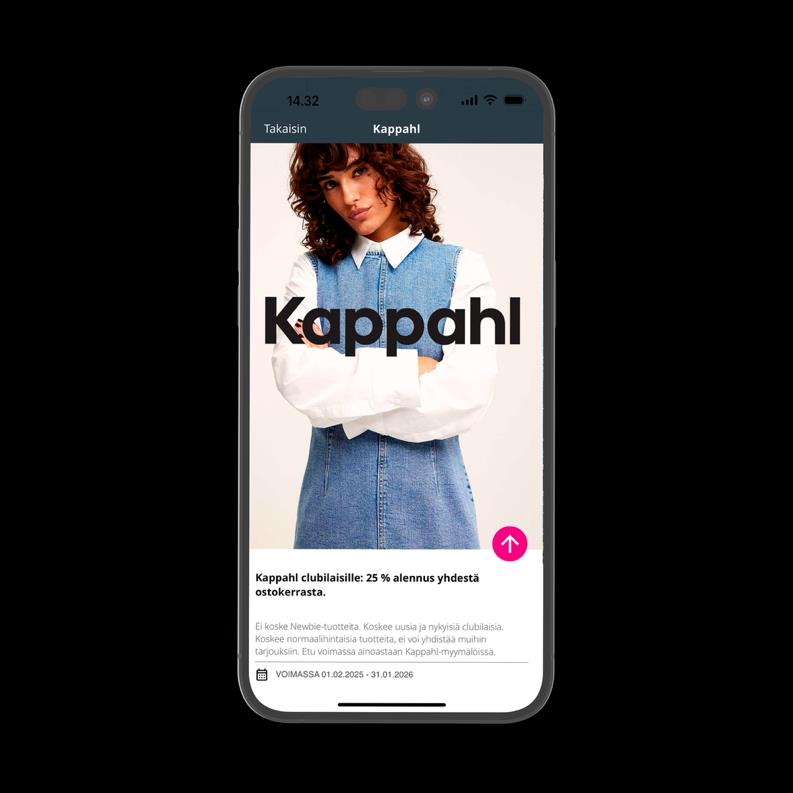 Kappahlin kampanja CityShoppari-sovelluksessa